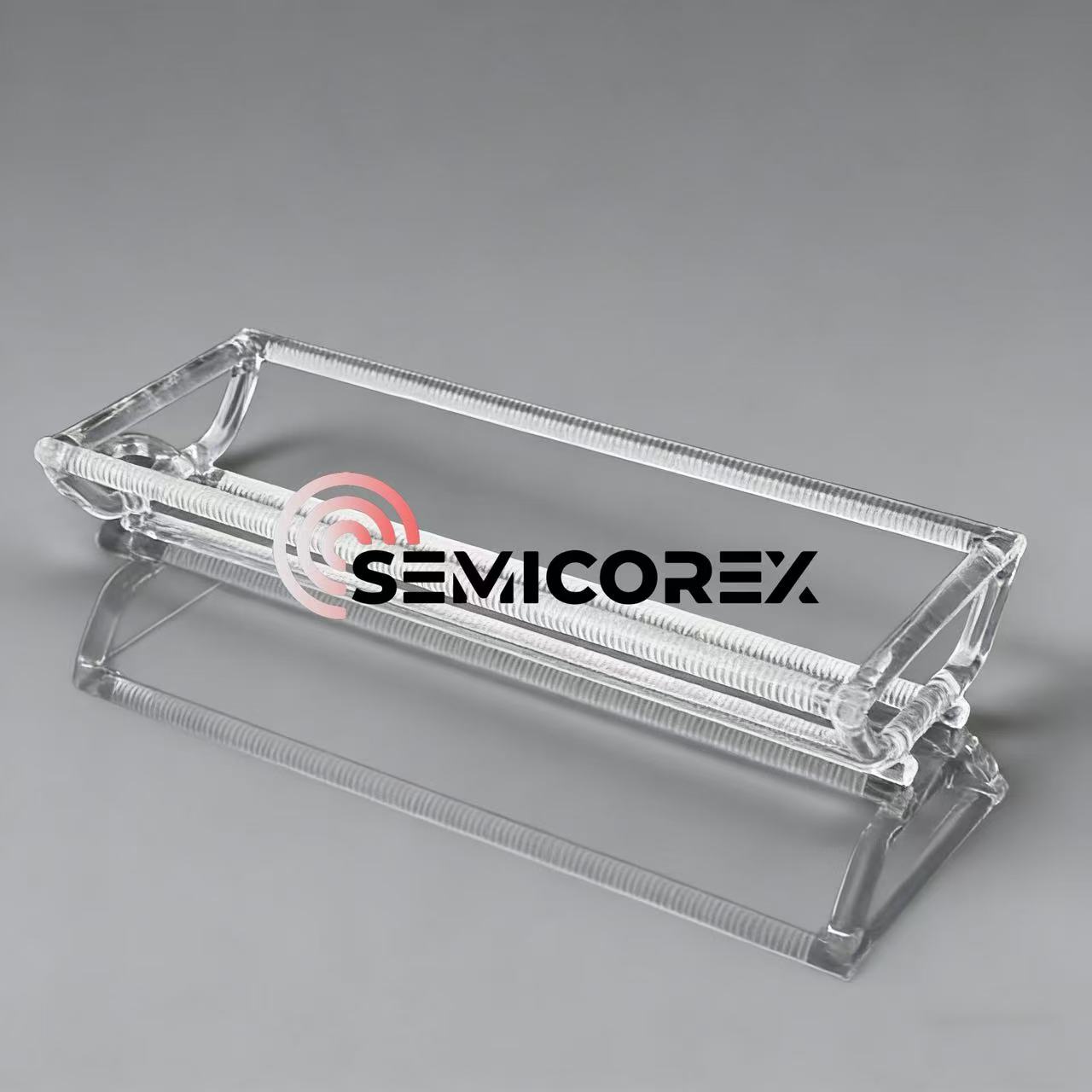 Pahalang na Quartz Wafer Boats